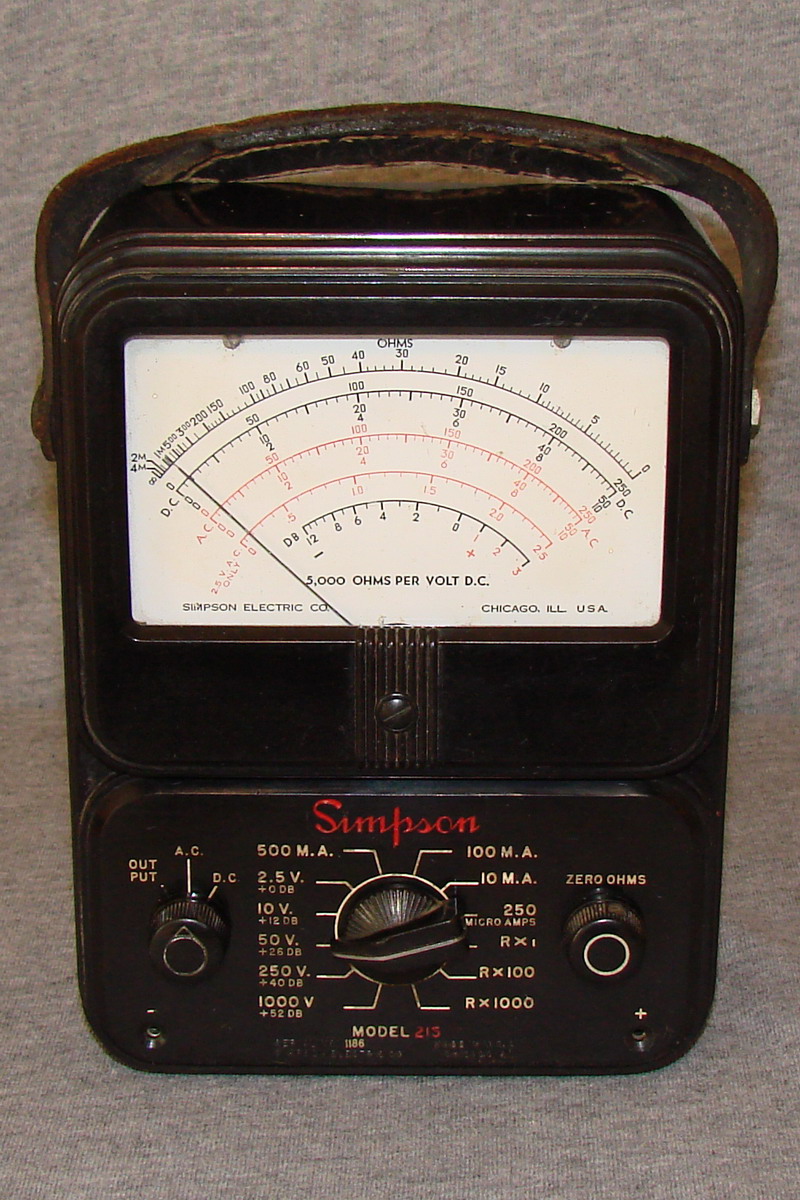 Simpson Analog Safety Volt OHM Meter - Cole-Parmer