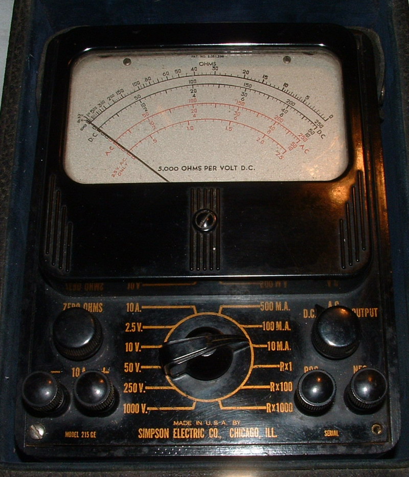 Simpson Analog Safety Volt OHM Meter - Cole-Parmer