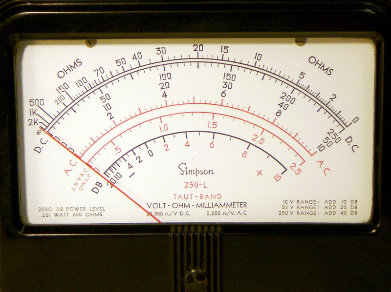 Simpson Analog Safety Volt OHM Meter - Cole-Parmer